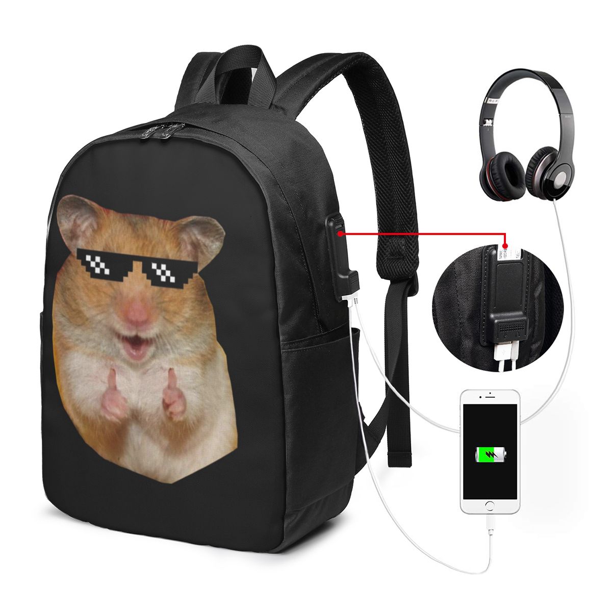 Women Bags For Women - Komik Hamster Sırt Çantası Seyahat Dizüstü