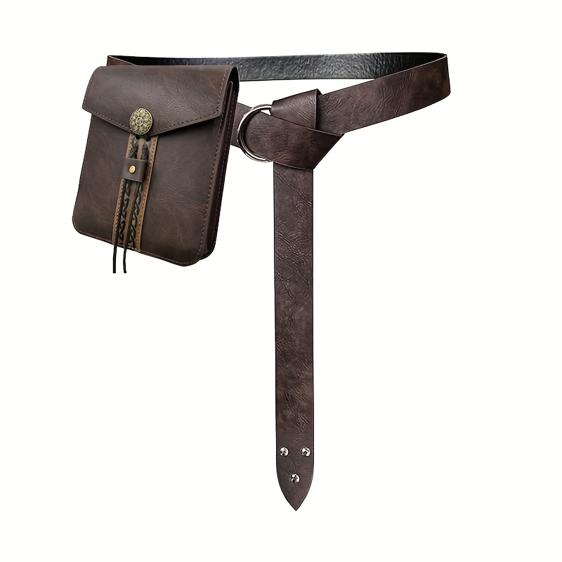 Saddle Bag Leather - 2 adet ortaçağ Vintage taklit sentetik