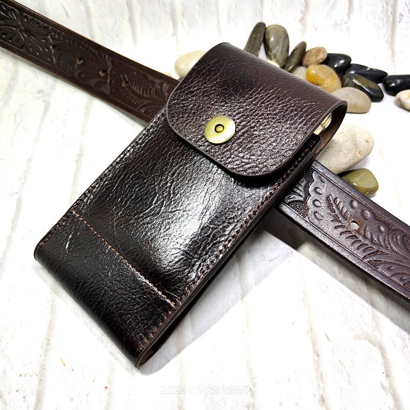 Saddle Bag Leather - Cep telefonu bel çantası hakiki deri