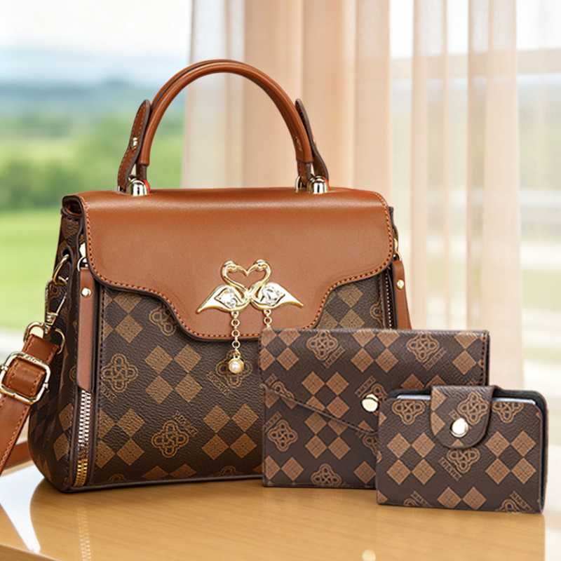 Women Bags Luxury - 3 parçalı kadın çanta seti, hafif