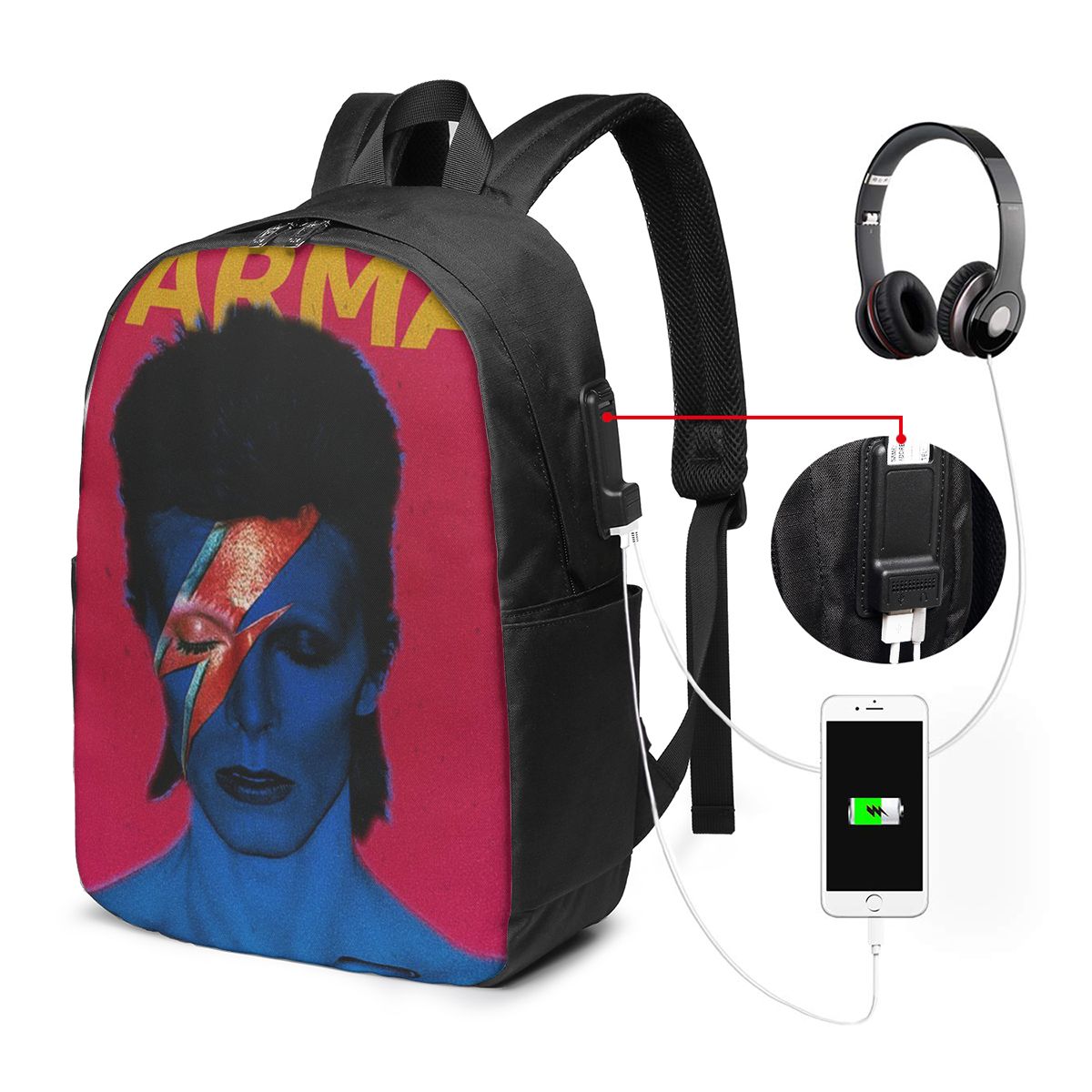 Women Bags For Women - Davids Bowied Sırt Çantası Seyahat Dizüstü