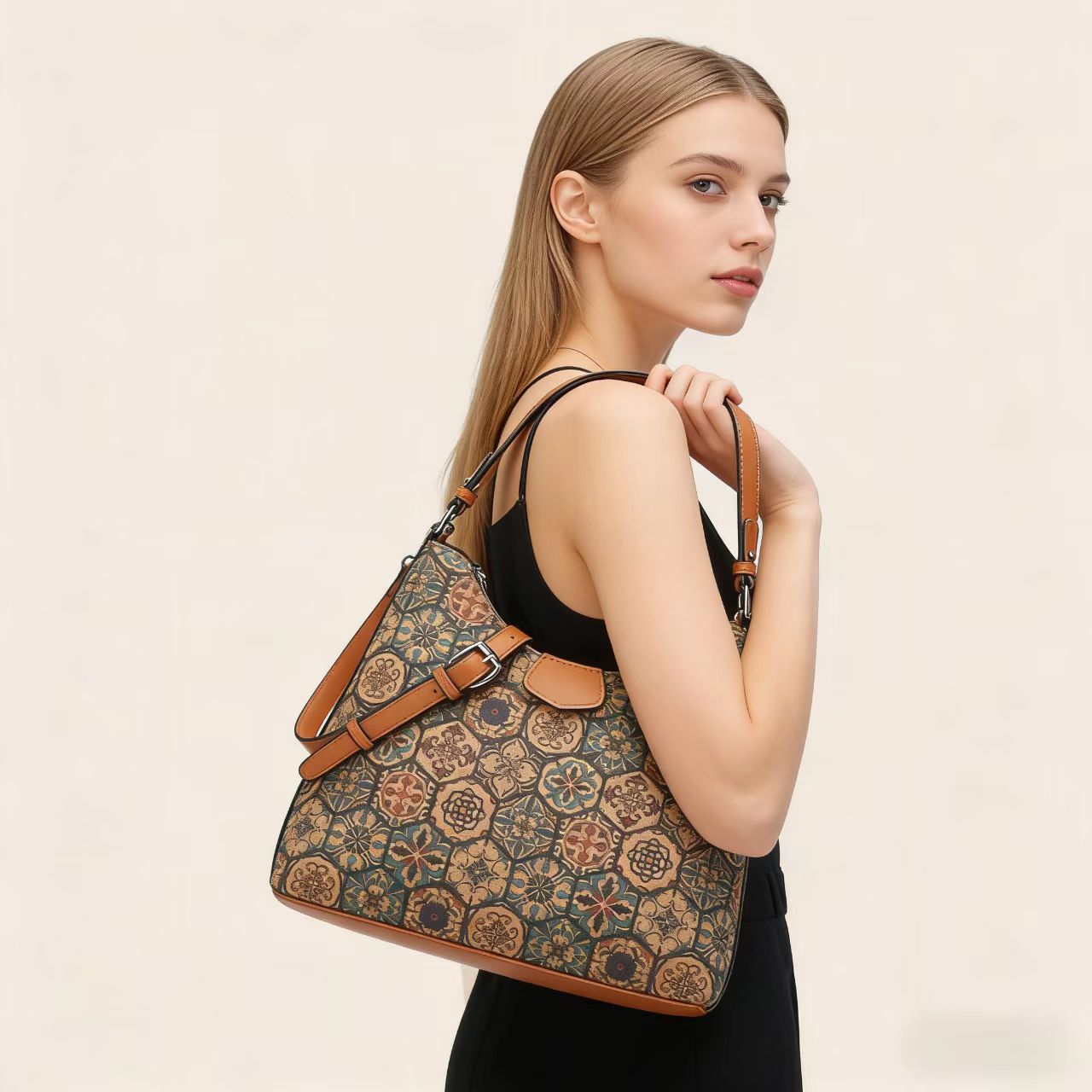 Women'S Kipling Bags - Retro Çok Elemanlı Baskı Etnik Stil