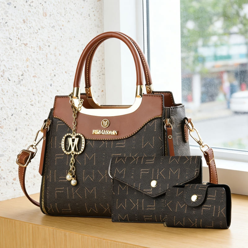 3 parçalı hafif lüks baskılı h - Women Bags Luxury incelemesi ve fiyatı