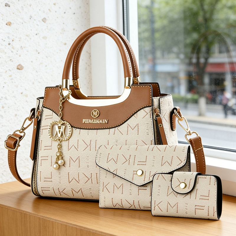 3 parçalı hafif lüks baskılı h - Women Bags Luxury incelemesi ve fiyatı