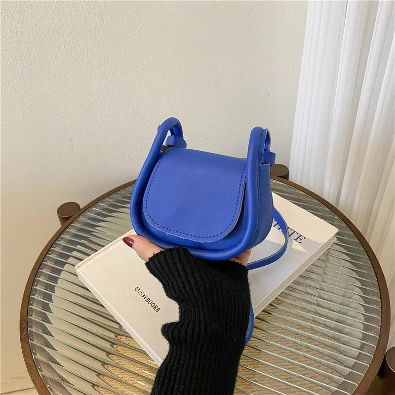 Şeker renk moda PU deri Mini C - Saddle Bag Leather incelemesi ve fiyatı
