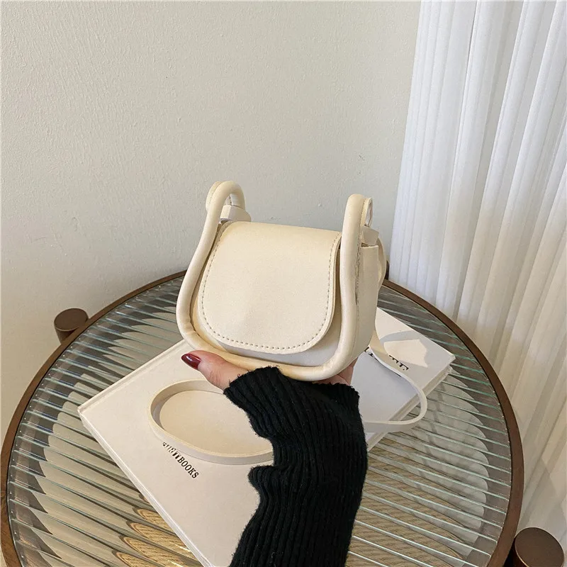 Şeker renk moda PU deri Mini C - Saddle Bag Leather incelemesi ve fiyatı
