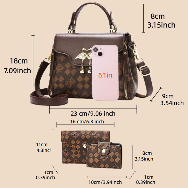 3 parçalı kadın çanta seti, ha - Women Bags Luxury incelemesi ve fiyatı